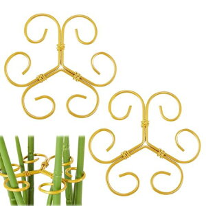 観葉植物支柱植物茎サポート支柱園芸2個セット植物転倒防止手で調整可能頑丈で耐久性再利用可能観葉植物/鉢植え/花枝葉の調整植物支柱花支え支柱園芸用品