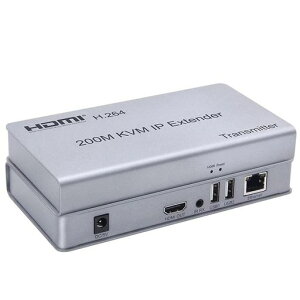 200M HDMI KVM IP �G�N�X�e���_�[�AIP RJ45 �C�[�T�l�b�g CAT6 6 a �J�X�P�[�h�ڑ� USB �L�[�{�[�h �}�E�X UTP/STP �o�R�� H.264 ���T�|�[�g���܂��B
