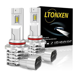 LTONXEN HB3 LED ハイビーム 車用ヘッドライト 車検対応 一体型 9005 HB3 LEDバルブ CREE LEDチップ搭載 ファンレス 静音 LEDライト 車種対応 6500K ホワイト DC9-32V 2個入り