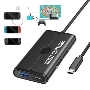 Switch�Ή� ipad �L���v�`���[ �{�[�h Switch2�Ή� ����Switch�T�|�[�g 4K30Hz USBC to HDMI �p�X�X���[�@�\ Lemorele Switch�Ή����Ӌ@�� �h�b�N HDMI �L���v�`���[�J�[�h 1080P 60Hz
