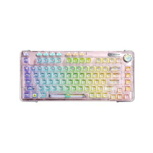 OUSEITECH X Aula F81 �Q�[�~���O�L�[�{�[�h ���J�j�J�� �����L�[�{�[�h �����L�[�L���b�v 81�L �[���C�����X �z�b�g�X���b�v�Ή� RGB�o�b�N���C�g BT4.0�ABT5.0/2.4G/USB-C �K�X�P�b�g����
