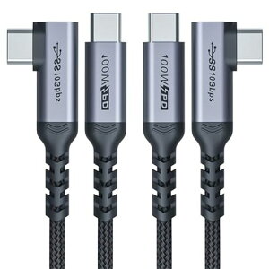 2mUSBC����USBC�P�[�u��100W2�{�AUSB3.1�}���[�d�P�[�u��90�x20V/5AC�^PD���AiPhone15/15Plus/15Pro/15ProMax/MacBookPro2022�ɓK�p