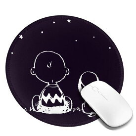 マウスパッド スヌーピー キャラクター 可愛い おしゃれ ゲーミングマウスパッド 丸型 光学式マウス対応 小型 防水 洗える 滑り止め 耐久性が良い (2)