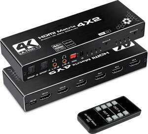 avediolinks4K@60HzHDMI�}�g���b�N�X4����2�o�͐ؑ֊�I�[�f�B�I�����@�\�t�����f�W�^��/SPDIF/L/R�I�[�f�B�I�o�̓����R���T�|�[�gHDMI2.0b�AHDCP2.2�AHDR10�ARGB8:8:8�Ή�