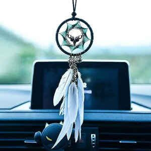 Hitasiドリームキャッチャー捕夢網風鈴手作りの装飾品車の装飾のペンダント羽飾り壁飾り車飾り贈り物1個入り