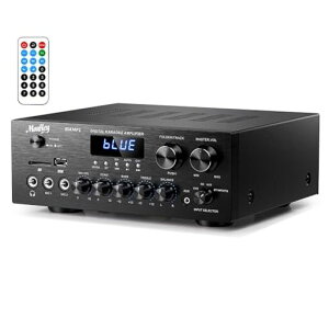 Moukey�p���[�A���v�V�X�e���}�C�N�~�L�T�[220WBluetooth�Ή��f���A���`�����l���T�E���h�I�[�f�B�I�X�e���I���V�[�o�[���j�^�����O/USB�ASD�AAUX�AMIC