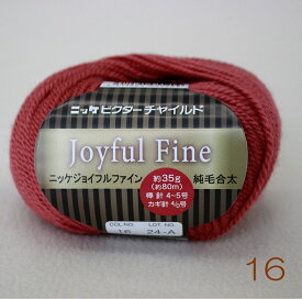 【ニッケビクターチャイルド ジョイフルファイン純毛合太】 ウール100％　約35g（約80m）4～5号　4/0号　20～21目　26～27段　中国製　合太