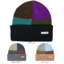 AUTUMN（メンズ）帽子 ニット帽 PATCHWORK AT23