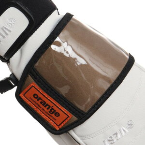 オレンジ(ORANGE)(メンズ、レディース)パスケースGV 201245 2038 グローブ装着 マジックテープ チケット 紛失防止 スキー スノーボード