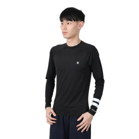 ハーレー（HURLEY）（メンズ）ラッシュガード 長袖 ロングスリーブ PHNTM RASH BP COMP 24 MRG2310039-BLK 速乾 UVカット