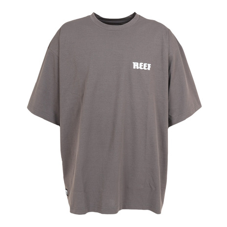 リーフ（REEF）（メンズ）ロゴ 半袖ラッシュガード RFTEM2321 CHARCOAL Lサイズ