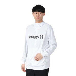 ハーレー(HURLEY)(メンズ)長袖 ファントム ラッシュガード ワンアンドオンリー フルジップ フーディー MSRG251010-WHT
