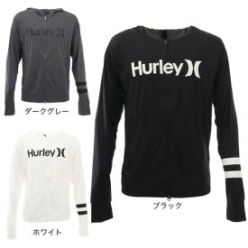 ハーレー（HURLEY）（メンズ）ラッシュガード 長袖 パーカー ジップ ONE AND ONLY MRG2100001 UVカット 水陸両用 紫外線対策 UPF50+