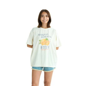 ロキシー（ROXY）（レディース）ラッシュガード 半袖Tシャツ SQUEEZE THE DAY ヴィンテージ風加工 25SURLY252019WHT