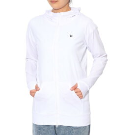 ハーレー（HURLEY）（レディース）ラッシュガード 長袖 ファントム グラフィック フルジップ フーディー 24WRG2320028-WHT