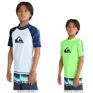 クイックシルバー（Quiksilver）（キッズ）ジュニア ALL TIME SR YOUTH 半袖ラッシュガード 速乾 UPF50+ …
