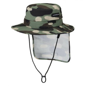 クイックシルバー（Quiksilver）（メンズ、レディース）帽子 ビーチハット UVカット 撥水 UV WATER BEACH HAT 24SP QSA241714 CAM