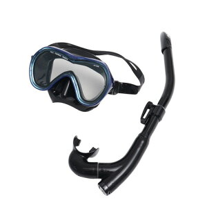 アクア(AQA)(メンズ、レディース)マスク スノーケル オルカソフト&カナールフレックススペシャル 2点セット KZ-9108 M/NV