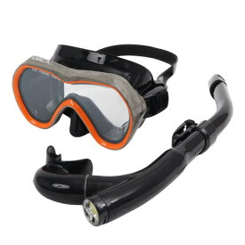 アクア（AQA）（メンズ、レディース）マスク スノーケル オルカソフト&カナールフレックススペシャル 2点セット KZ-9108 ST/GY