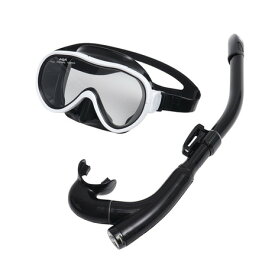 アクア（AQA）（レディース）マスク スノーケル ベガソフト&カナールフレックススペシャル 2点セット KZ-9110 BK/WT
