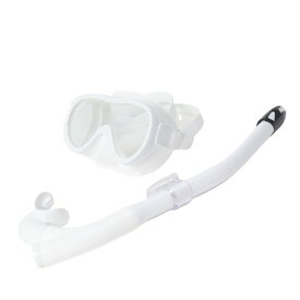 アクア（AQA）（メンズ、レディース）シュノーケル スノーケル 2点セット KZ-9110 WT