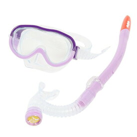 アクア（AQA）（キッズ）シュノーケルセット シュノーケリング 子供 ジュニア アコUV&ビキシーVライトIII 2点セット 22 KZ-9101 PPL/LV