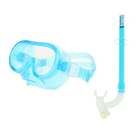 アクア（AQA）（キッズ）シュノーケル Sea-J マスク&ビキシーVライトII KZ-9156 クリスタルサックス