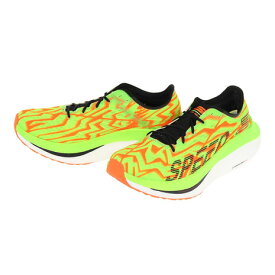 スケッチャーズ（SKECHERS）（メンズ）ランニングシューズ ゴー ラン スピード ビースト グリーン 246062-GROR スニーカー マラソン レース クッション 軽量