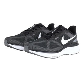 ナイキ（NIKE）（メンズ）ランニングシューズ エア ズーム ストラクチャー 25 ワイド ブラック DZ3488-002 スニーカー ジョギング 安定性 クッション性