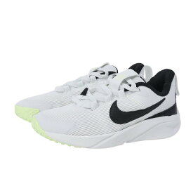 ナイキ（NIKE）（キッズ）ジュニア スポーツ シューズ スターランナー4 NN PS ホワイト ブラック DX7614-102 スニーカー 通学 運動靴 カジュアル クッション性