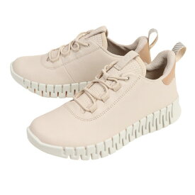 エコー（ecco）（レディース）スニーカー GRUUV FLEXIBLE SOLE ベージュ 21820360720 カジュアルシューズ 街履き 日常履き 通勤 シンプル