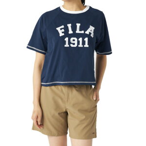 フィラ(FILA)(レディース)水着 カバーアップTシャツ タンキニ 4点セット 325601-NV