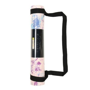 ウィッテム(HUITIEME)(メンズ、レディース)ヨガマット 3.5mm ストラップ付 天然ゴム 高グリップ 天然柄 HU20HI8411728 PNK