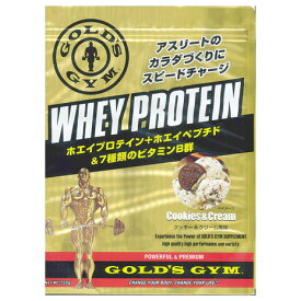 ゴールドジム（GOLD'S GYM）（メンズ、レディース）ホエイプロテイン ホエイペプチド 7種類のビタミンB群 クッキー&クリーム風味 720g F5872 計量スプーン付