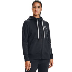 アンダーアーマー（UNDER ARMOUR）（レディース）長袖パーカー レディース ライバル 1356400 BLK/WHT/WHT AT オンライン価格