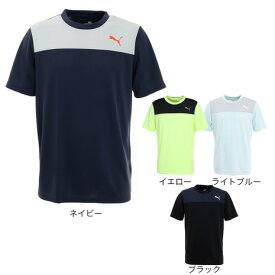 プーマ（PUMA）（メンズ） 接触冷感 ドライ 速乾 DRY+C カラーブロック 半袖Tシャツ 522291 43