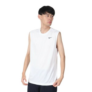 ナイキ(NIKE)(メンズ)タンクトップ ドライフィット レジェンド スリーブレス フィットネス Tシャツ DX0992-100 速乾 トレーニング ノースリーブ 白