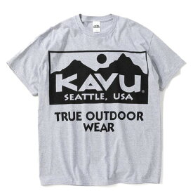 カブー（KAVU）（メンズ、レディース）半袖Tシャツ カットソー ビッグロゴ Tシャツ XLサイズ スポーツグレー 19822034033009