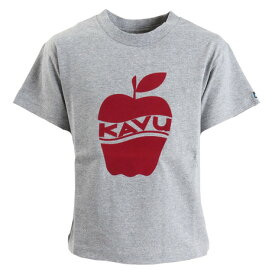 カブー（KAVU）（キッズ）ジュニア 半袖Tシャツ アップルTシャツ 19821871 H/GR グレー