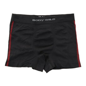 ボディワイルド（BODY WILD）（メンズ）ボクサーパンツ 前閉じ 立体成型 サイドライン BWS852J BLK