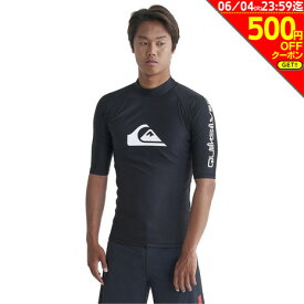 クイックシルバー（Quiksilver）（メンズ）ラッシュガード 半袖 UVカット 速乾 ALL TIME SR 24SP QLY241022 BLK1