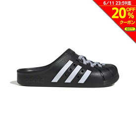 【20％OFFクーポン対象！6/11迄】アディダス（adidas）（メンズ、レディース）スポーツサンダル アディレッタクロッグ ブラック JH9848 シャワサン スリッポン 通気性 タウン 日常履き プール