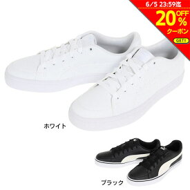 【20％OFFクーポン対象！6/5迄】プーマ（PUMA）（メンズ、レディース）メンズ レディース スニーカー シューズ V コート バルク ホワイト ブラック 389907