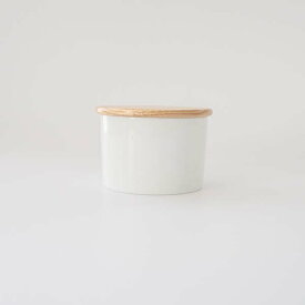 ポーセラーツ 白磁 食器 キッチン 保存容器 キャニスター(木蓋付き)(ショート) white
