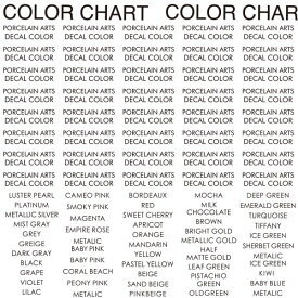 ポーセラーツ 転写紙 COLOR CHART NAME II(カラーチャート・ネーム2)/ 模様 アルファベット 文字