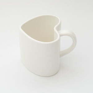 ハート型マグ/ポーセラーツ 白磁 白い食器 まとめ買い 業務用 ポーセリンアート マグカップ アウトレット (無くなり次第終了)