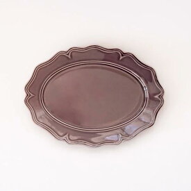 オーバル オーバルプレート 皿 / フロレゾンシリーズ オーバルプレート27cm (グリーン)(ブラック)(パープル)/ プレート おしゃれ うちカフェ 美濃焼 お皿 食器皿