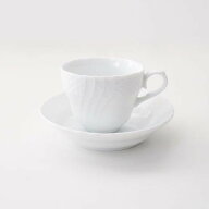 ジェノバコーヒーカップ＆ソーサー/白い食器 コーヒーカップ ティーカップ 白磁 ポーセリンアート