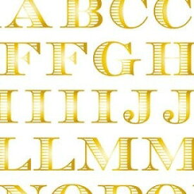 ポーセラーツ 転写紙 文字 BORDER ALPHABET (L) (ボーダーアルファベット・ブライトゴールド) gold