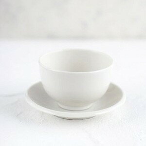 ポーセラーツ 白磁 湯のみ 煎茶 (カップ&ソーサー) 北欧風